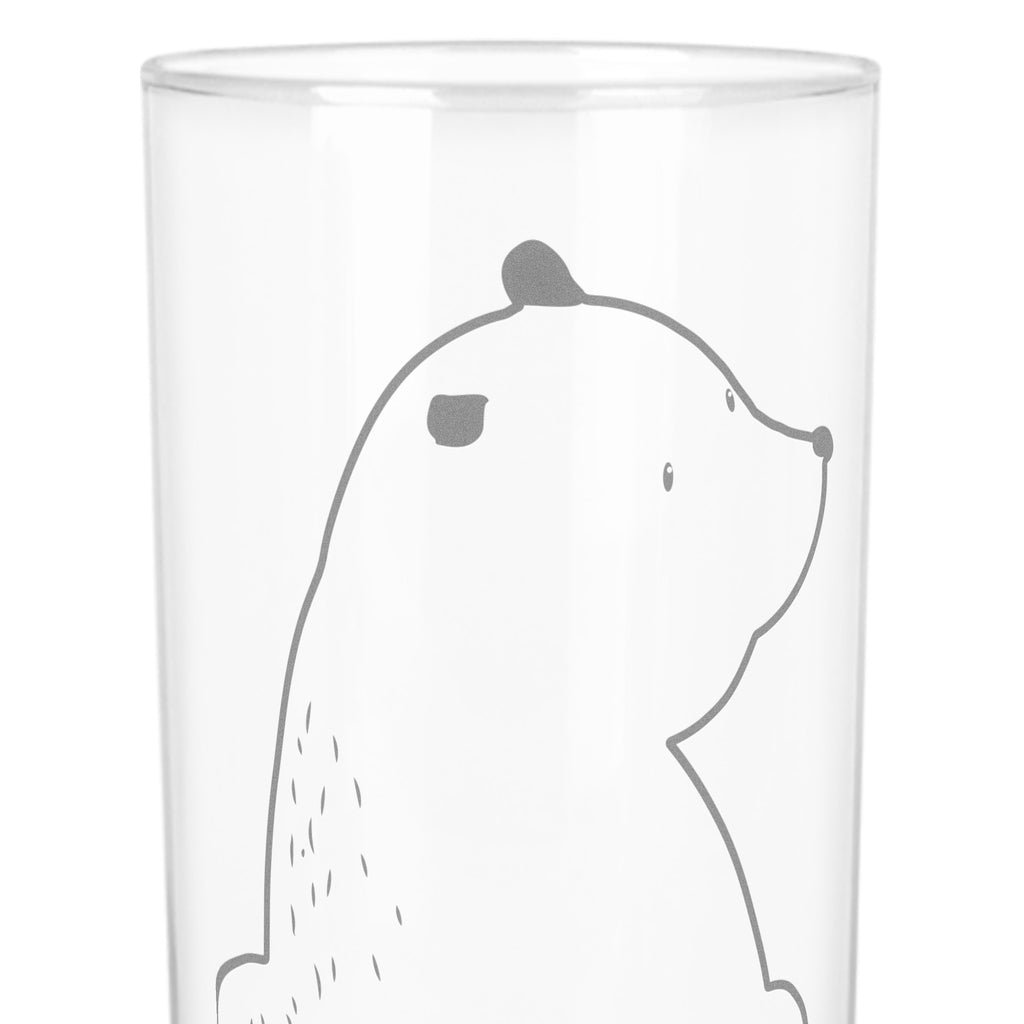 Wasserglas Bär Schulterblick Wasserglas, Glas, Trinkglas, Wasserglas mit Gravur, Glas mit Gravur, Trinkglas mit Gravur, Bär, Teddy, Teddybär, Selbstachtung, Weltansicht, Motivation, Bären, Bärenliebe, Weisheit