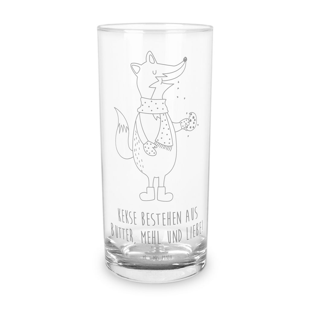 Wasserglas Fuchs Keks Wasserglas, Glas, Trinkglas, Wasserglas mit Gravur, Glas mit Gravur, Trinkglas mit Gravur, Fuchs, Füchse, Backen Spruch, Kekse, Winter, Weihnachtszeit, Plätzchen, Liebe, Küche Deko