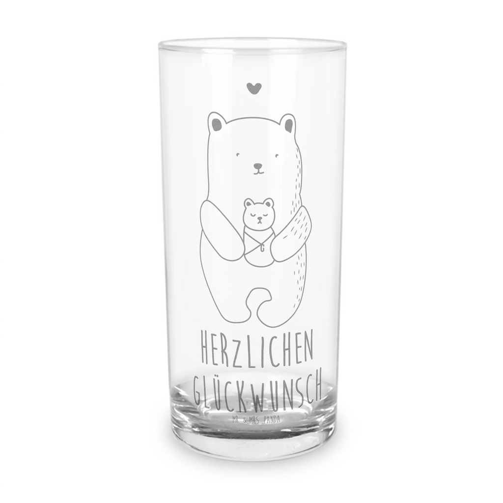 Wasserglas Bär mit Baby Wasserglas, Glas, Trinkglas, Wasserglas mit Gravur, Glas mit Gravur, Trinkglas mit Gravur, Bär, Teddy, Teddybär, Eltern, Mutter, Baby, Taufe, Geburt, Nichte, Neffe, Enkel, Enkelin, Täufling, Geburtstag, Glückwunsch