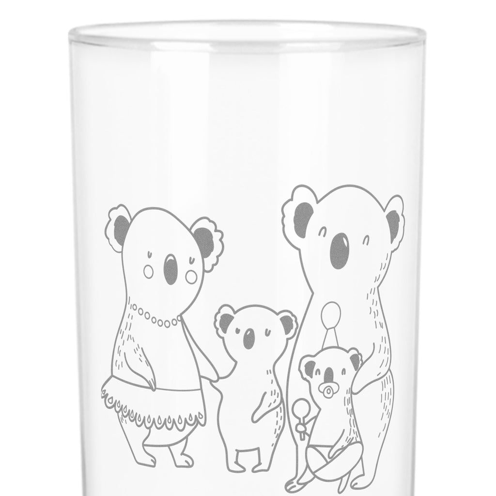 Wasserglas Koala Familie Wasserglas, Glas, Trinkglas, Wasserglas mit Gravur, Glas mit Gravur, Trinkglas mit Gravur, Familie, Vatertag, Muttertag, Bruder, Schwester, Mama, Papa, Oma, Opa, Koala, Koalas, Family, Kinder, Geschwister, Familienleben