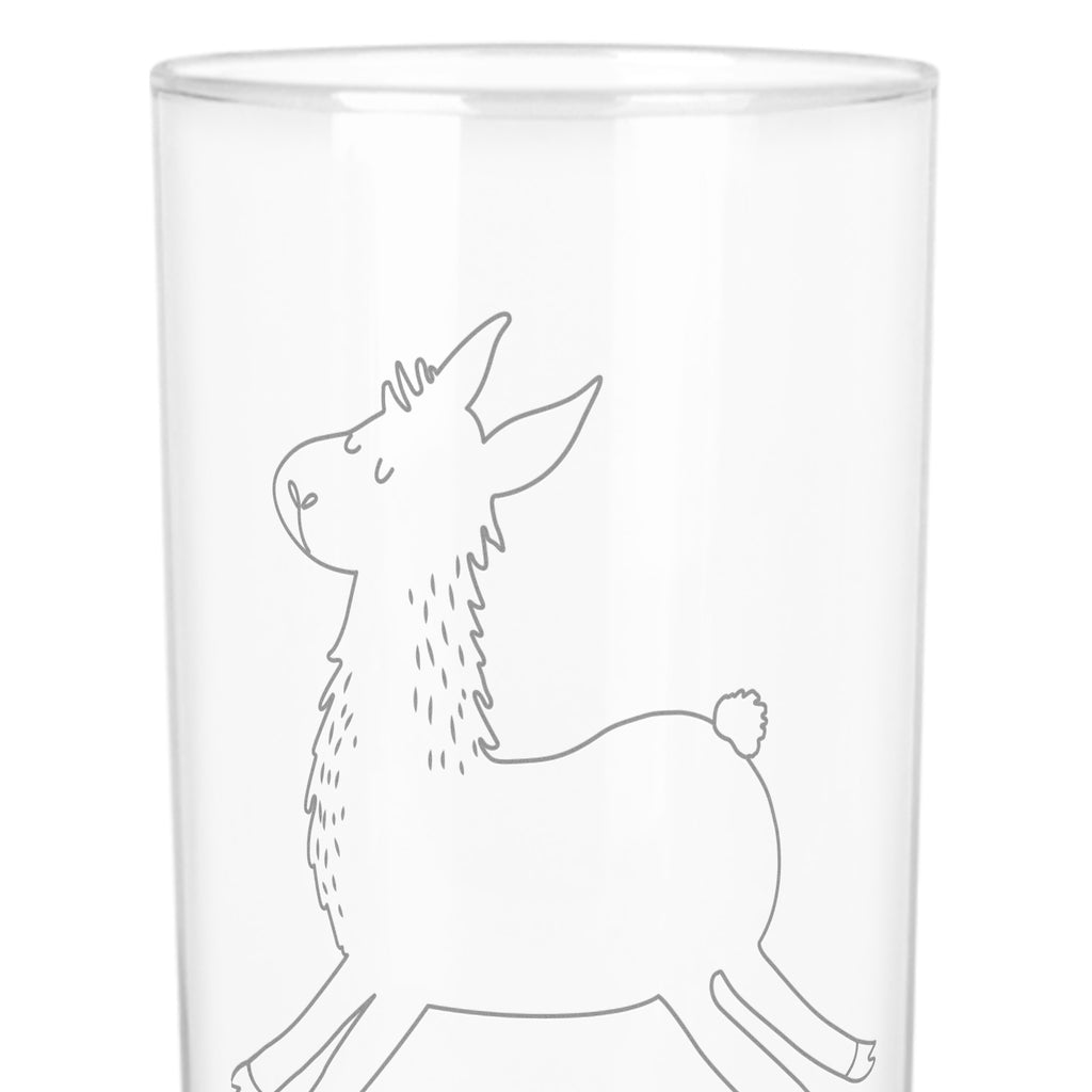 Wasserglas Lama springend Wasserglas, Glas, Trinkglas, Wasserglas mit Gravur, Glas mit Gravur, Trinkglas mit Gravur, Lama, Alpaka, Lamas, Lieblingstag, Happy day, fröhlich, Glück, Freundin, Liebeskummer, Neustart, guten Morgen, Start, Prüfung, Abitur