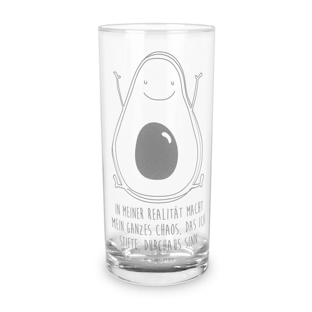Wasserglas Avocado Happy Wasserglas, Glas, Trinkglas, Wasserglas mit Gravur, Glas mit Gravur, Trinkglas mit Gravur, Avocado, Veggie, Vegan, Gesund, Chaos