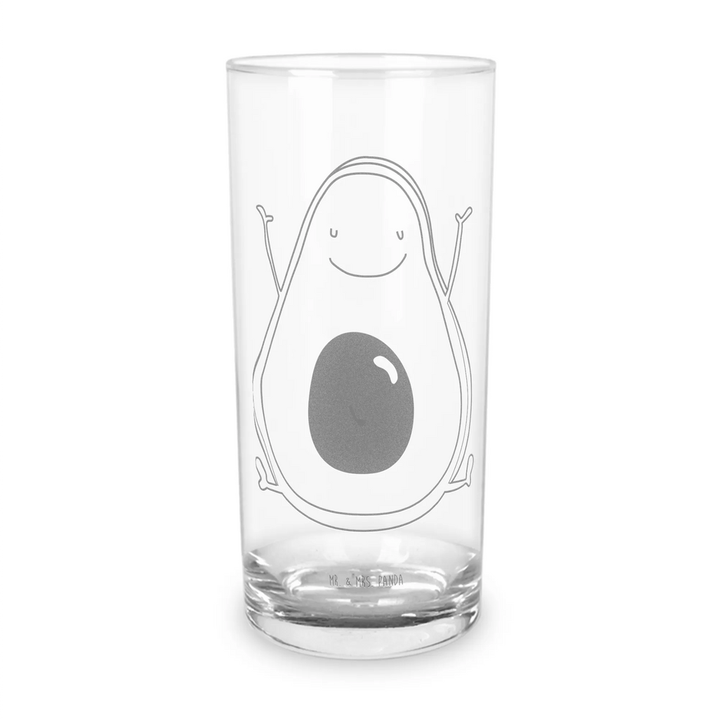 Wasserglas Avocado Happy Wasserglas, Glas, Trinkglas, Wasserglas mit Gravur, Glas mit Gravur, Trinkglas mit Gravur, Avocado, Veggie, Vegan, Gesund, Chaos