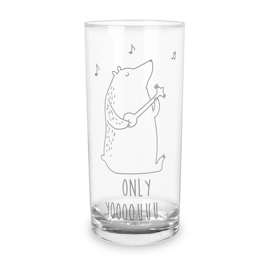 Wasserglas Bär Gitarre Wasserglas, Glas, Trinkglas, Wasserglas mit Gravur, Glas mit Gravur, Trinkglas mit Gravur, Bär, Teddy, Teddybär