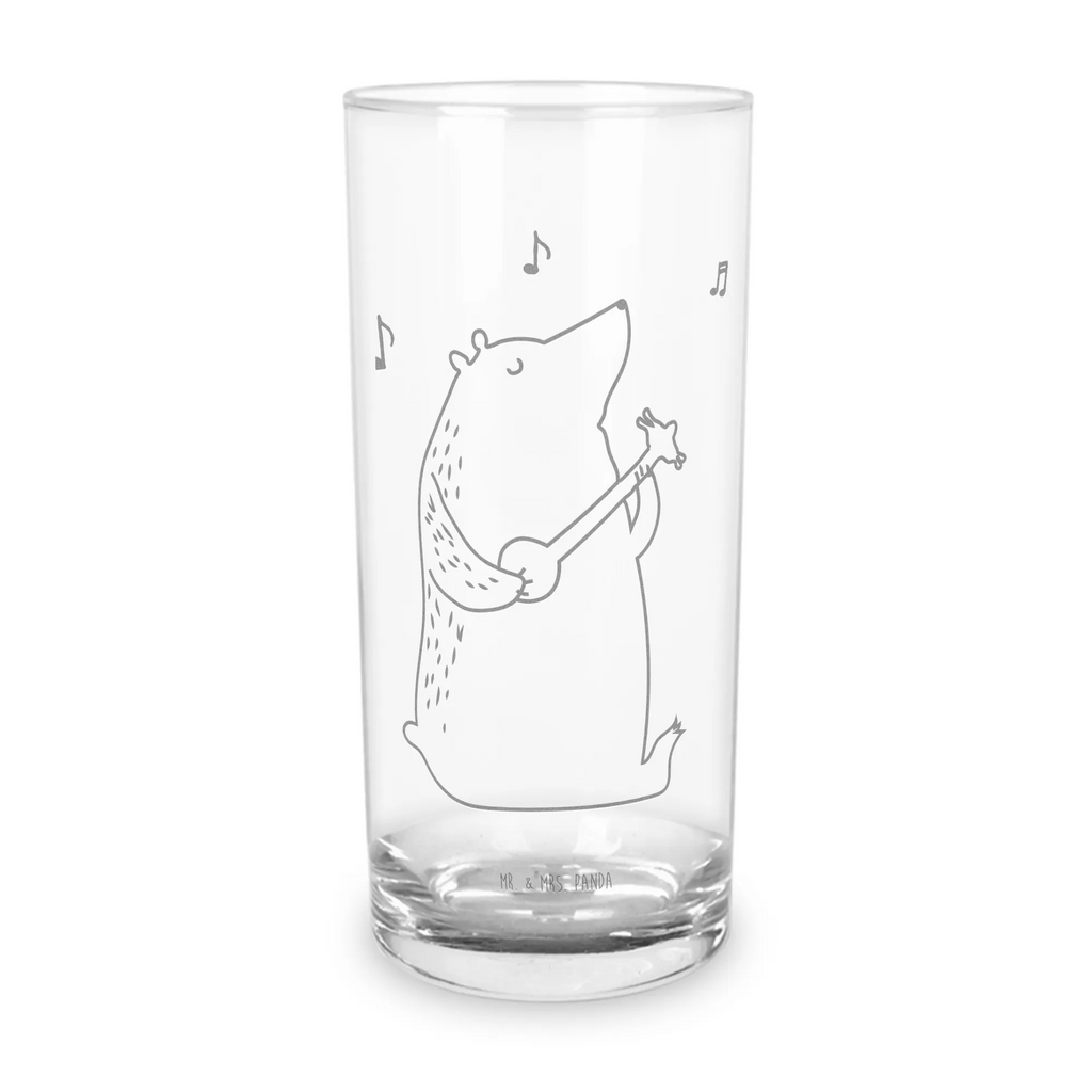 Wasserglas Bär Gitarre Wasserglas, Glas, Trinkglas, Wasserglas mit Gravur, Glas mit Gravur, Trinkglas mit Gravur, Bär, Teddy, Teddybär