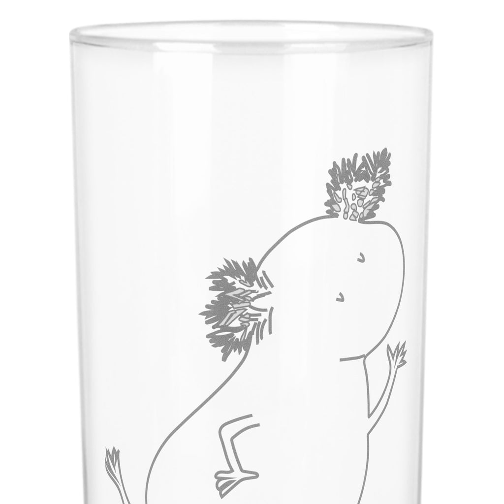 Wasserglas Axolotl tanzt Wasserglas, Glas, Trinkglas, Wasserglas mit Gravur, Glas mit Gravur, Trinkglas mit Gravur, Axolotl, Molch, Axolot, Schwanzlurch, Lurch, Lurche, Dachschaden, Sterne, verrückt, Freundin, beste Freundin