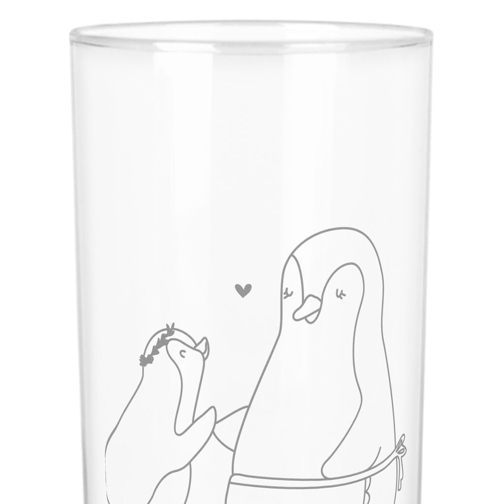 Wasserglas Pinguin mit Kind Wasserglas, Glas, Trinkglas, Wasserglas mit Gravur, Glas mit Gravur, Trinkglas mit Gravur, Familie, Vatertag, Muttertag, Bruder, Schwester, Mama, Papa, Oma, Opa, Geschenk, Mami, Mutti, Mutter, Geburststag