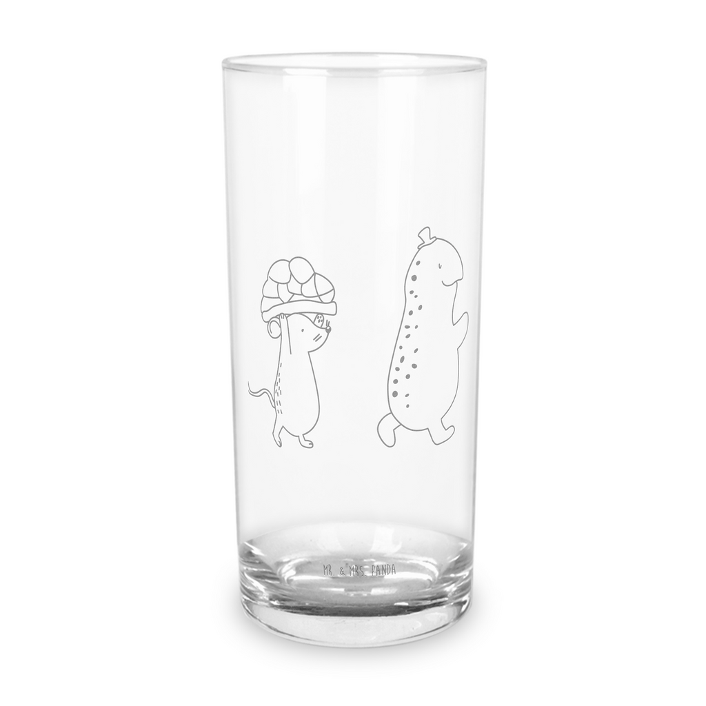 Wasserglas Schildkröte & Maus Wasserglas, Glas, Trinkglas, Wasserglas mit Gravur, Glas mit Gravur, Trinkglas mit Gravur, Schildkröte, Maus, Freunde, Freundinnen, beste Freunde, beste Freundinnen