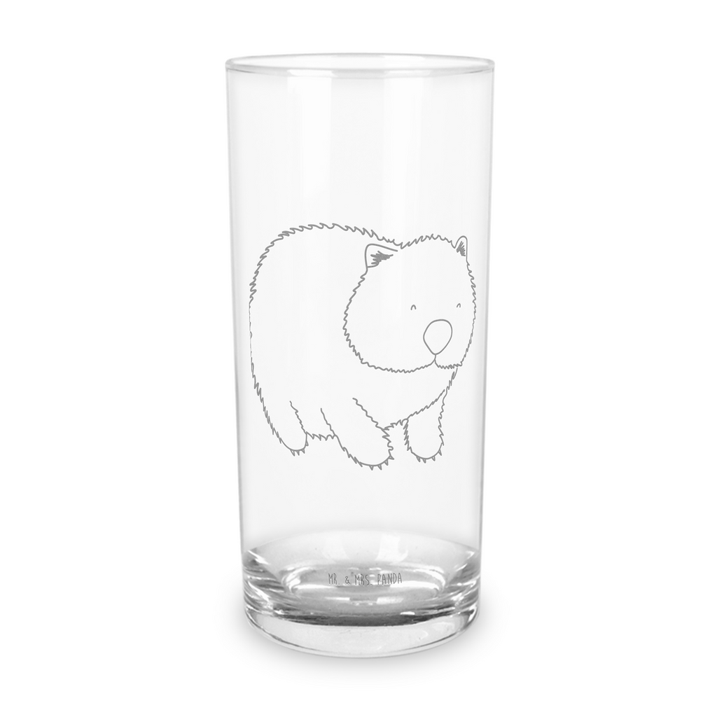 Wasserglas Wombat Wasserglas, Glas, Trinkglas, Wasserglas mit Gravur, Glas mit Gravur, Trinkglas mit Gravur, Tiermotive, Gute Laune, lustige Sprüche, Tiere, Wombat, Das Leben ist schön, Motivation, Spruch, Australien