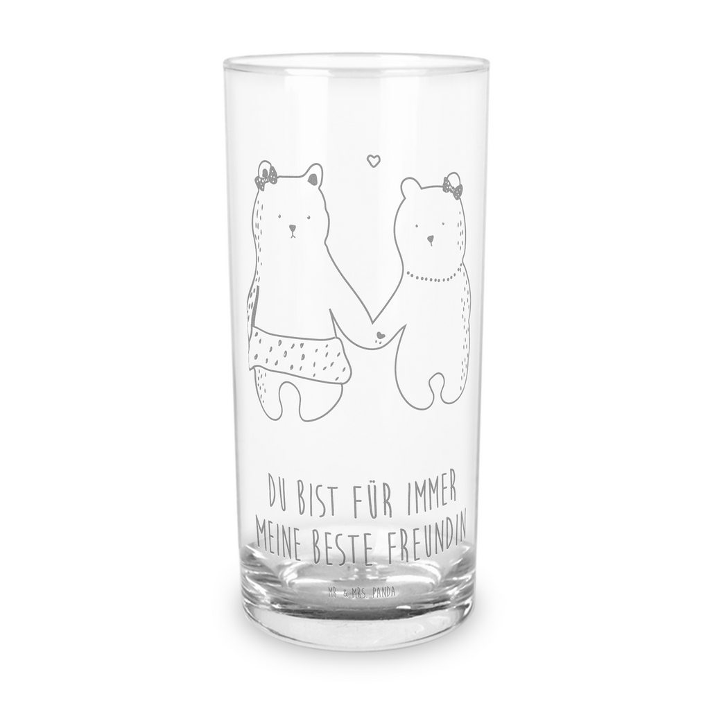 Wasserglas Bär Freundin Wasserglas, Glas, Trinkglas, Wasserglas mit Gravur, Glas mit Gravur, Trinkglas mit Gravur, Bär, Teddy, Teddybär, Bär Freundin Beste Freund Liebe Liebesbeweis Verliebt Kumpel Kumpeliene