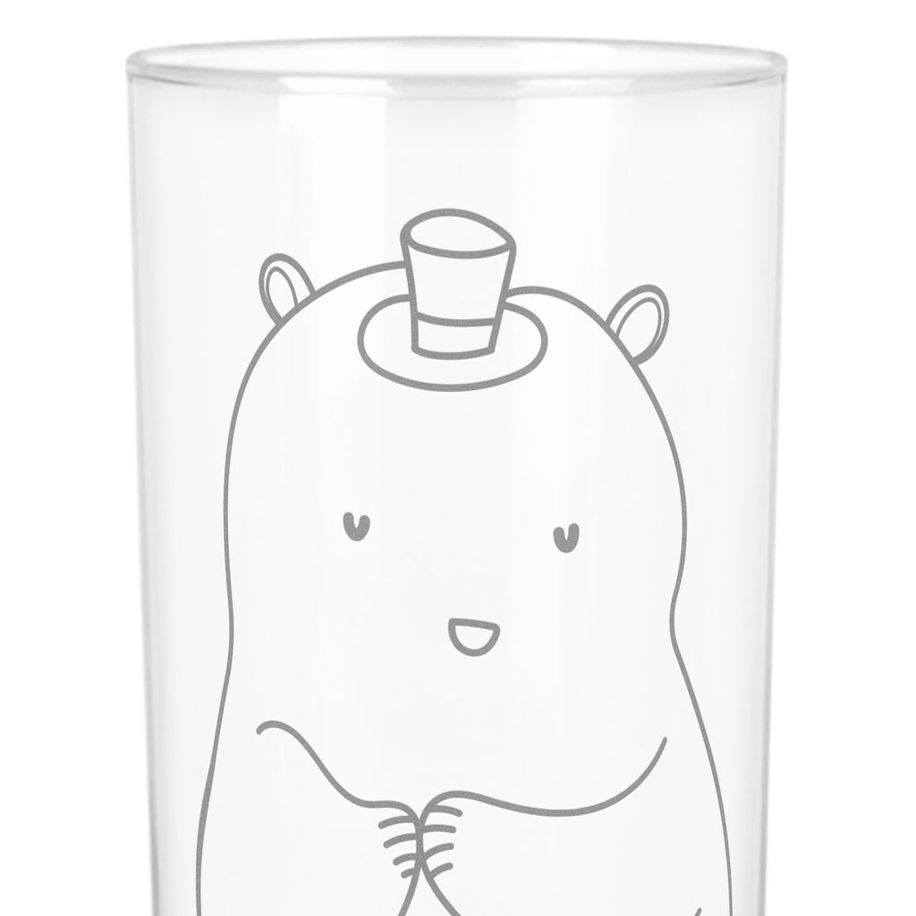 Wasserglas Hamster mit Hut Wasserglas, Glas, Trinkglas, Wasserglas mit Gravur, Glas mit Gravur, Trinkglas mit Gravur, Tiermotive, Gute Laune, lustige Sprüche, Tiere, Hamster, Hut, Magier, Zylinder, Zwerghamster, Zauberer