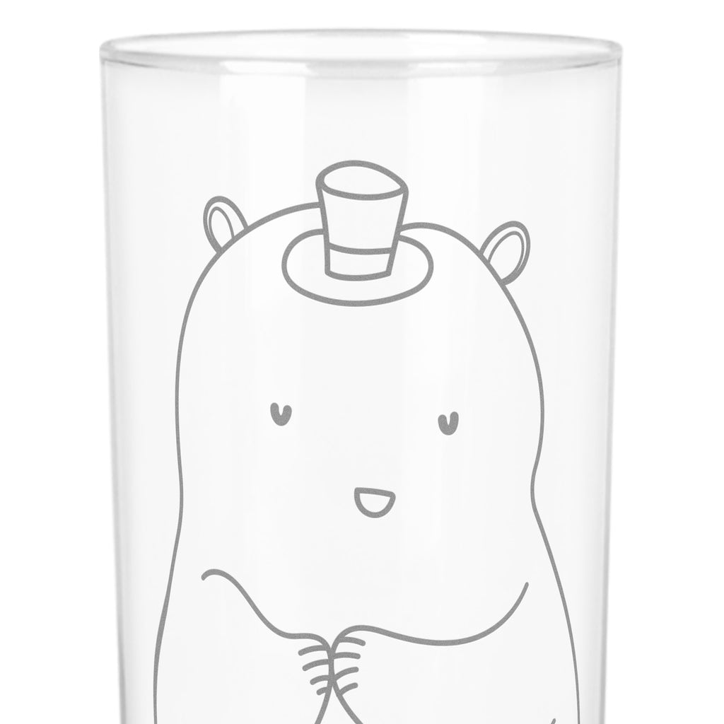 Wasserglas Hamster mit Hut Wasserglas, Glas, Trinkglas, Wasserglas mit Gravur, Glas mit Gravur, Trinkglas mit Gravur, Tiermotive, Gute Laune, lustige Sprüche, Tiere, Hamster, Hut, Magier, Zylinder, Zwerghamster, Zauberer