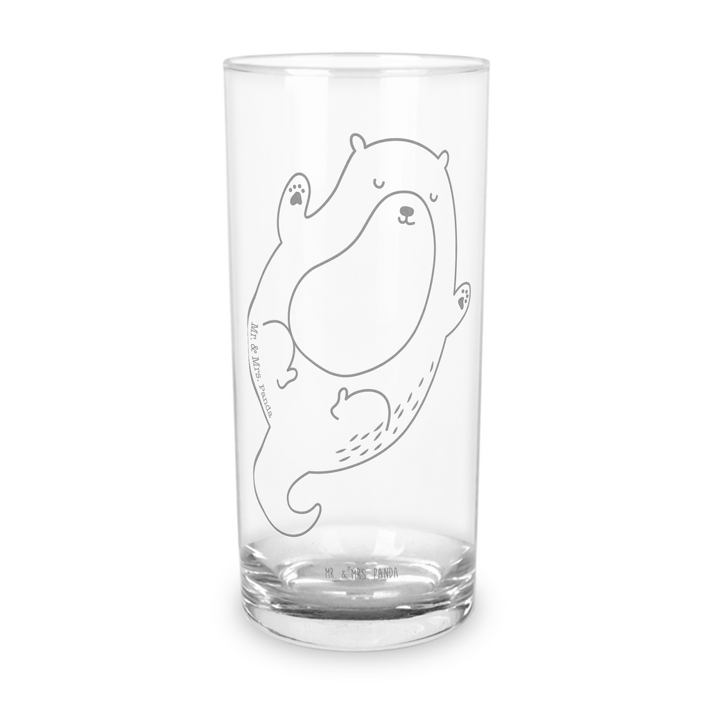 Wasserglas Otter Umarmen Wasserglas, Glas, Trinkglas, Wasserglas mit Gravur, Glas mit Gravur, Trinkglas mit Gravur, Otter, Fischotter, Seeotter, Otter Seeotter See Otter