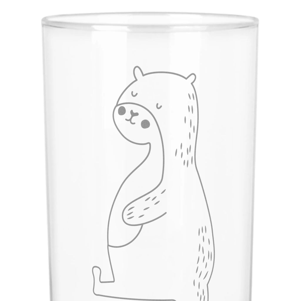 Wasserglas Otter Bauch Wasserglas, Glas, Trinkglas, Wasserglas mit Gravur, Glas mit Gravur, Trinkglas mit Gravur, Otter, Fischotter, Seeotter, Otter Seeotter See Otter