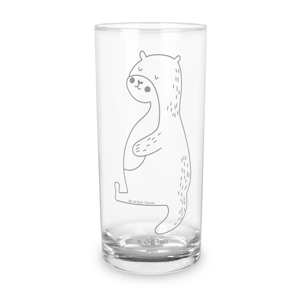 Wasserglas Otter Bauch Wasserglas, Glas, Trinkglas, Wasserglas mit Gravur, Glas mit Gravur, Trinkglas mit Gravur, Otter, Fischotter, Seeotter, Otter Seeotter See Otter