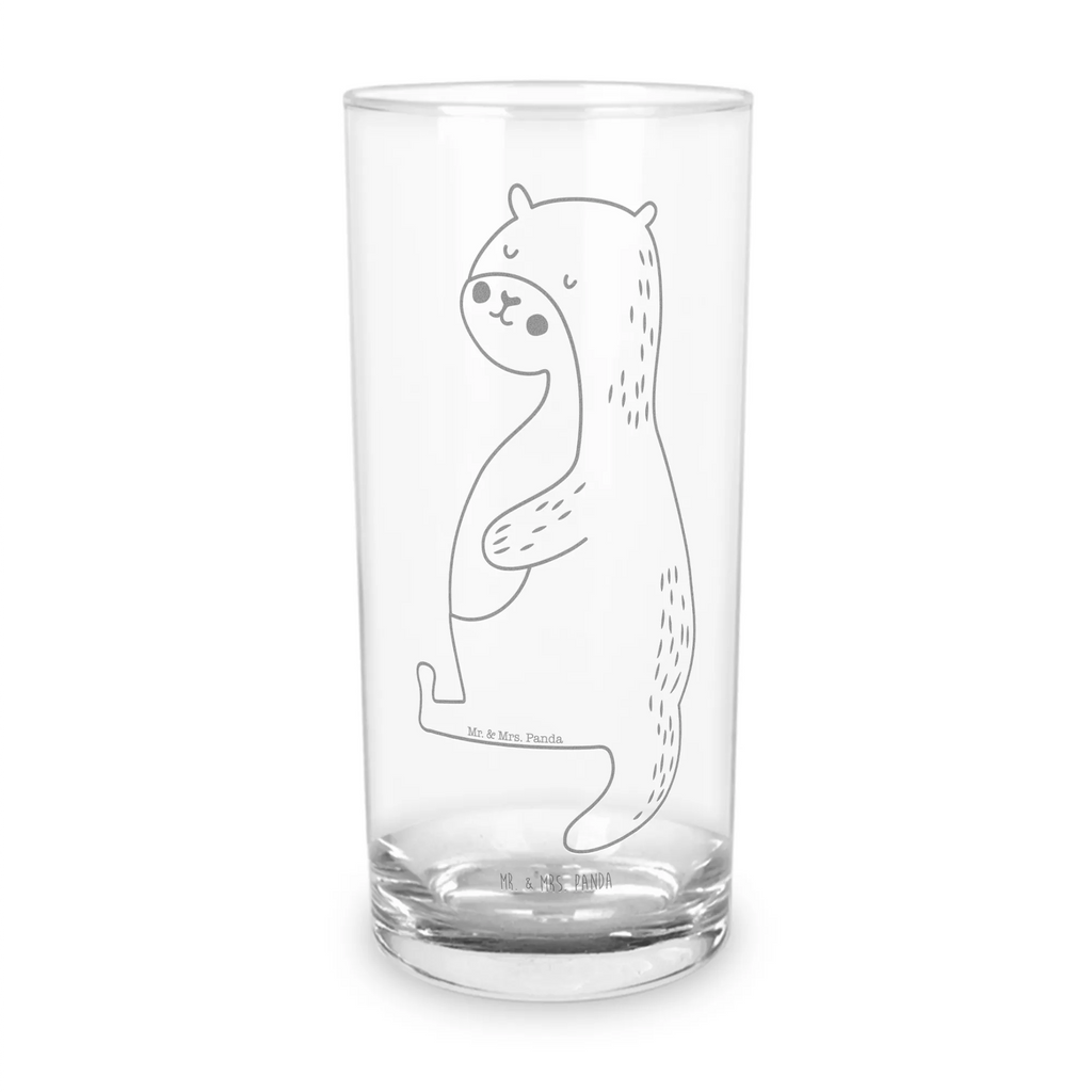 Wasserglas Otter Bauch Wasserglas, Glas, Trinkglas, Wasserglas mit Gravur, Glas mit Gravur, Trinkglas mit Gravur, Otter, Fischotter, Seeotter, Otter Seeotter See Otter