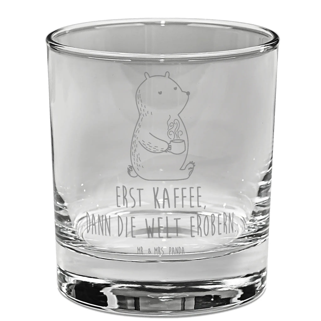 Ginglas Bär Kaffee Ginglas, Gin Glas, Gin Glas mit Gravur, Ginglas mit Spruch, Gin Glas mit Sprüchen, Bär, Teddy, Teddybär, Kaffee, Coffee, Bären, guten Morgen, Morgenroutine, Welt erobern, Welt retten, Motivation