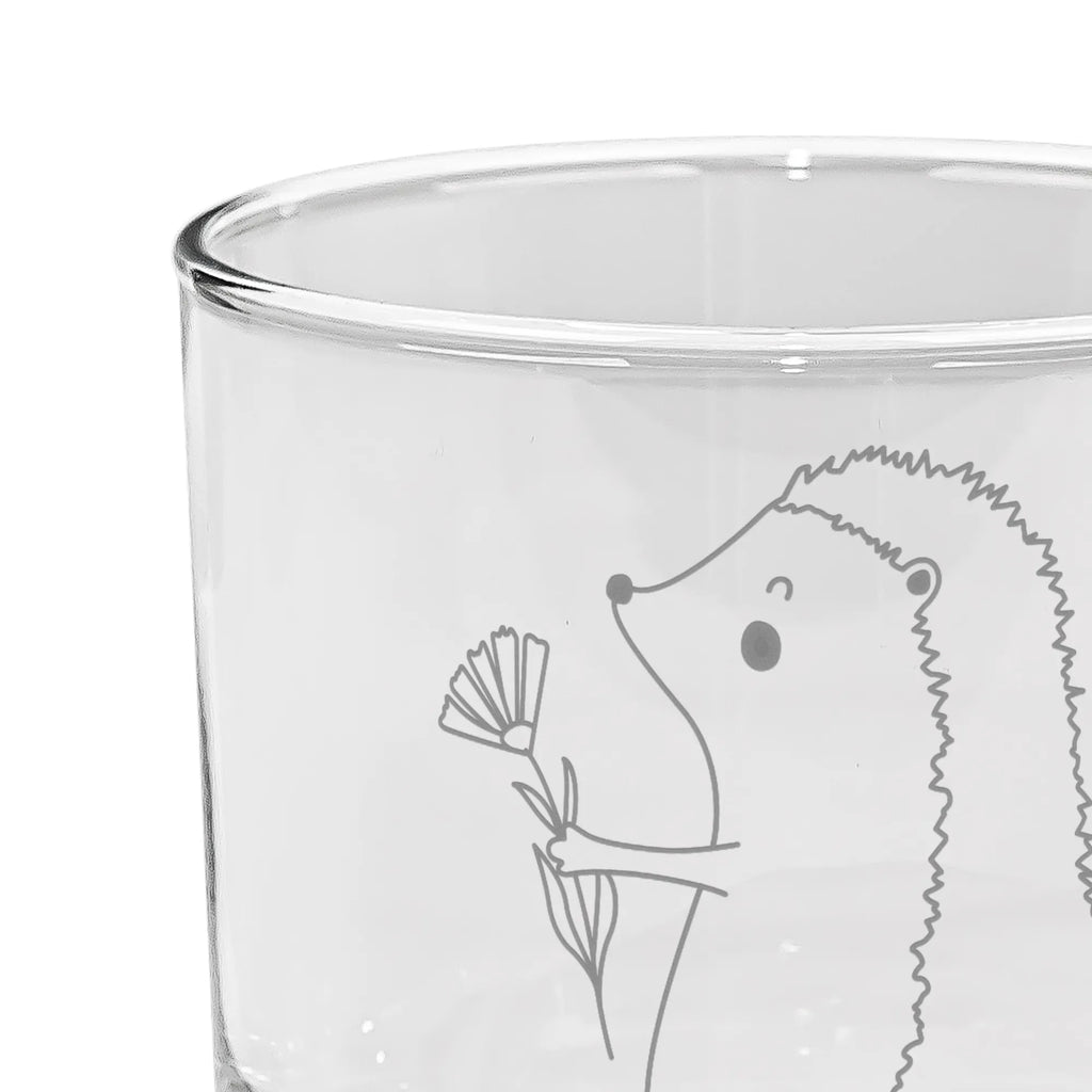 Ginglas Igel mit Blume Ginglas, Gin Glas, Gin Glas mit Gravur, Ginglas mit Spruch, Gin Glas mit Sprüchen, Tiermotive, Gute Laune, lustige Sprüche, Tiere, Igel, Gute Besserung, Genesungswünsche, Krankheit, Krankenhaus, krank, Besuch