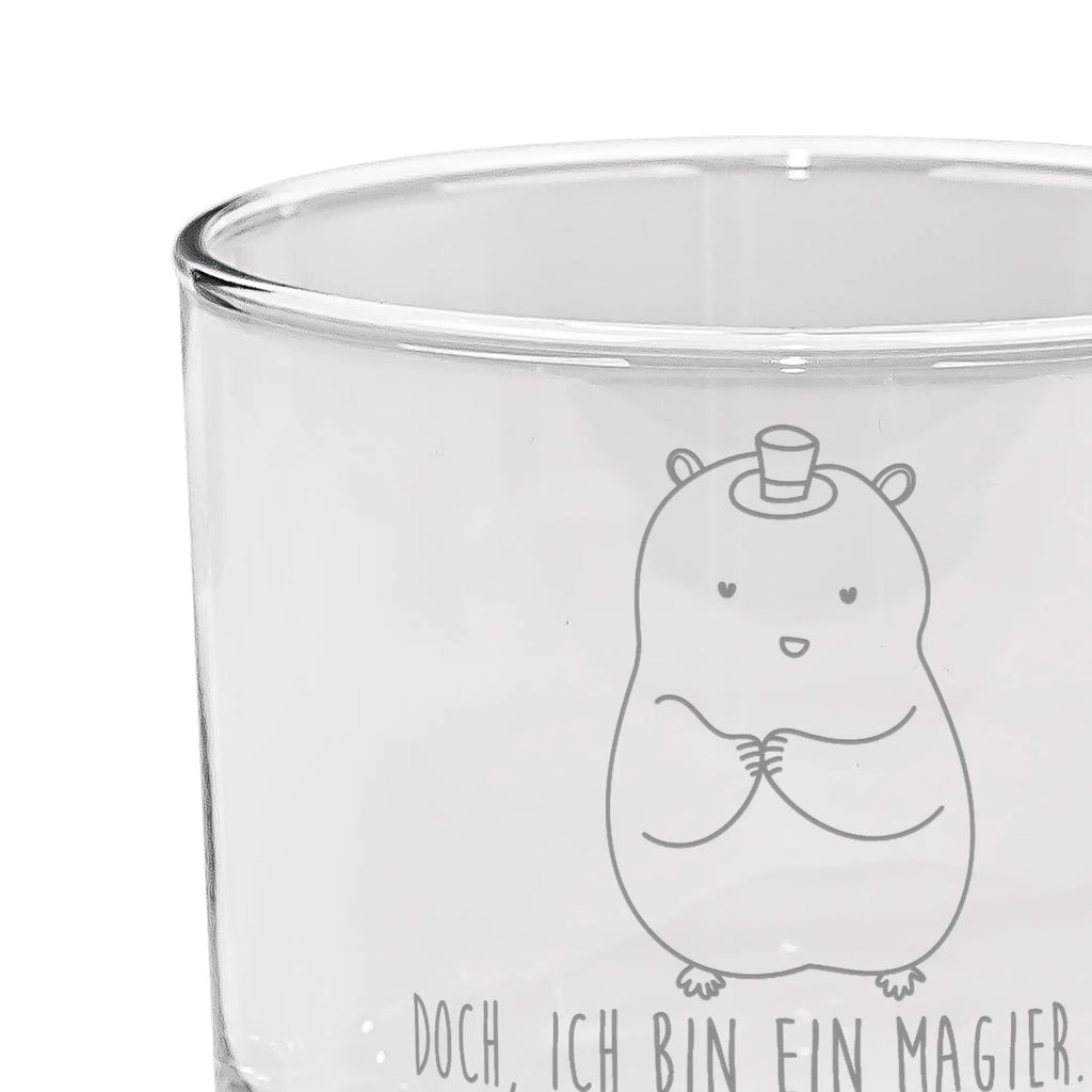 Ginglas Hamster mit Hut Ginglas, Gin Glas, Gin Glas mit Gravur, Ginglas mit Spruch, Gin Glas mit Sprüchen, Tiermotive, Gute Laune, lustige Sprüche, Tiere, Hamster, Hut, Magier, Zylinder, Zwerghamster, Zauberer