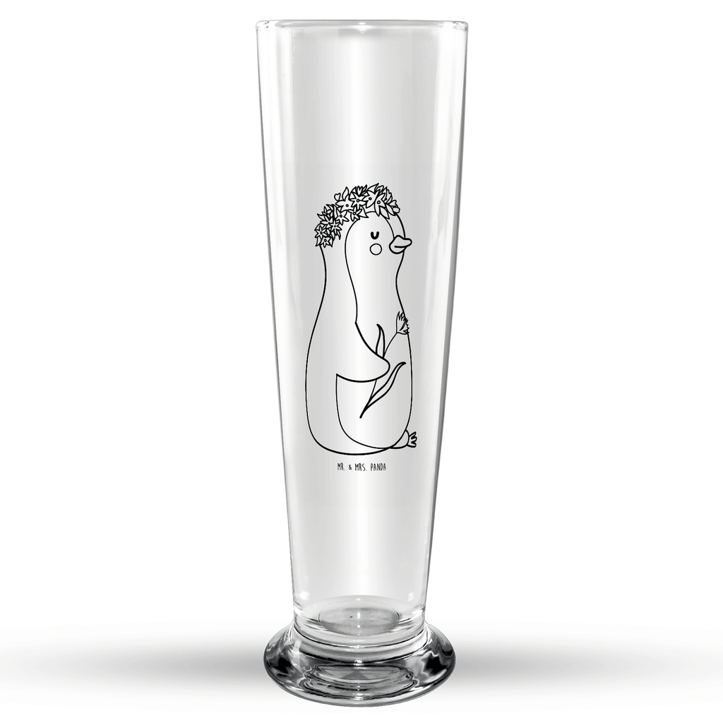 Bierglas Pinguin Blumen Bierglas, Bier Glas, Bierkrug, Bier Krug, Vatertag, Pinguin, Pinguine, Blumenkranz, Universum, Leben, Wünsche, Ziele, Lebensziele, Motivation, Lebenslust, Liebeskummer, Geschenkidee