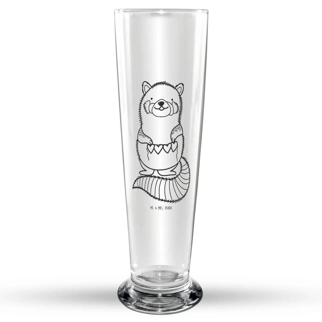 Weizenglas Roter Panda Weizenglas, Weizen Glas, Vatertag, Weizenbier Glas, Weizenbierglas, Tiermotive, Gute Laune, lustige Sprüche, Tiere, Panda, Liebe, Rot, Herz, Liebling, Lieblingsmensch