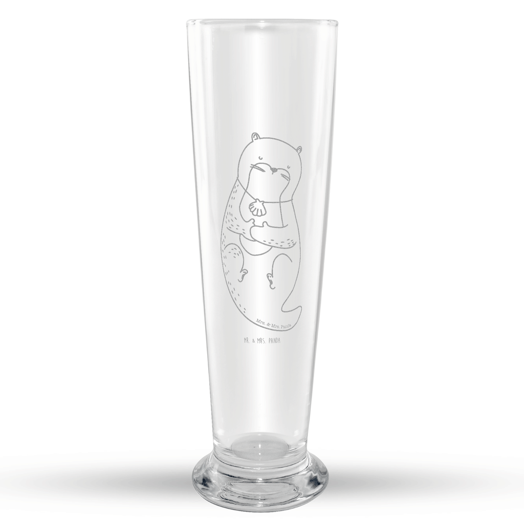 Weizenglas Otter Muschel Weizenglas, Weizen Glas, Vatertag, Weizenbier Glas, Weizenbierglas, Otter, Fischotter, Seeotter, Otterliebe, grübeln, träumen, Motivation, Tagträumen, Büro