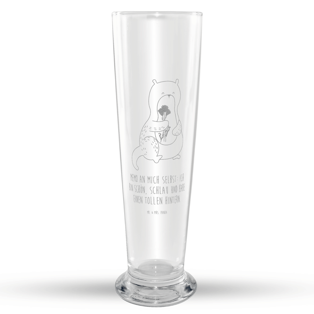 Weizenglas Otter Blumenstrauß Weizenglas, Weizen Glas, Vatertag, Weizenbier Glas, Weizenbierglas, Otter, Fischotter, Seeotter, Otter Seeotter See Otter