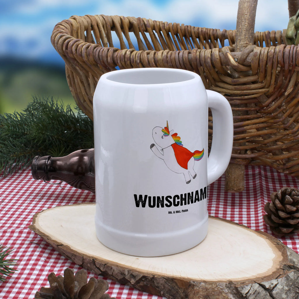 Personalisierter Bierkrug Einhorn Super Bierkrug mit Namen, Bierkrug personalisieren, Bierglas mit Namen, Personalisierung, Bedrucken, Einhorn, Einhörner, Einhorn Deko, Pegasus, Unicorn, Traummann, Superheld, Held, Freundin, Geschenk, Girl, Mädchen