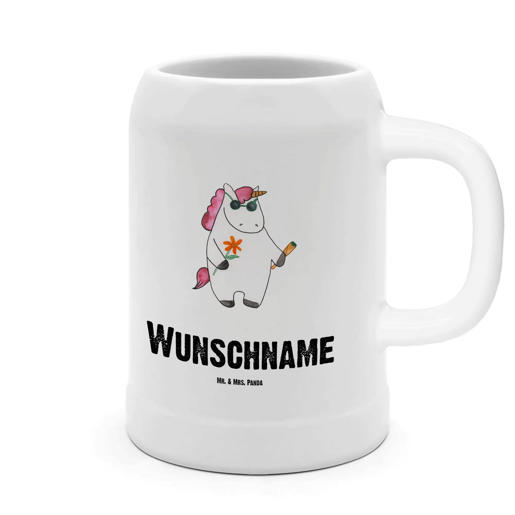 Personalisierter Bierkrug Einhorn Woodstock Bierkrug mit Namen, Bierkrug personalisieren, Bierglas mit Namen, Personalisierung, Bedrucken, Einhorn, Einhörner, Einhorn Deko, Pegasus, Unicorn, Kiffen, Joint, Zigarette, Alkohol, Party, Spaß. lustig, witzig, Woodstock