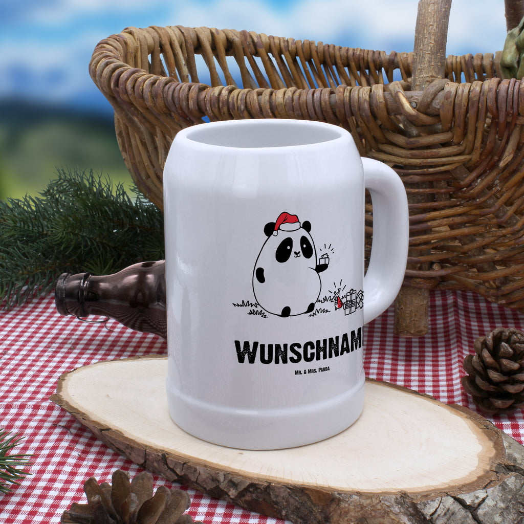 Personalisierter Bierkrug Panda Weihnachtsgeschenk Bierkrug mit Namen, Bierkrug personalisieren, Bierglas mit Namen, Personalisierung, Bedrucken