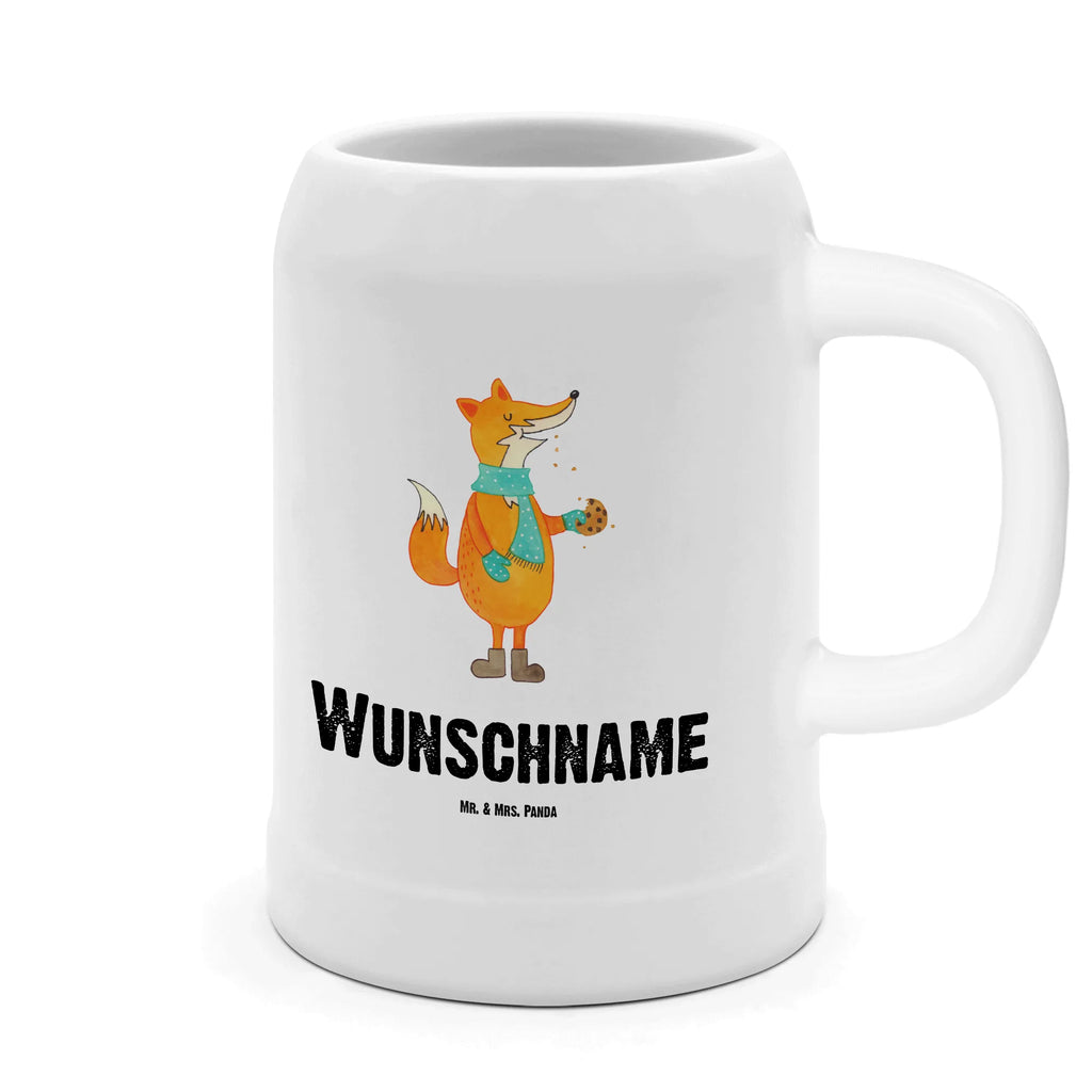 Personalisierter Bierkrug Fuchs Keks Bierkrug mit Namen, Bierkrug personalisieren, Bierglas mit Namen, Personalisierung, Bedrucken, Fuchs, Füchse, Backen Spruch, Kekse, Winter, Weihnachtszeit, Plätzchen, Liebe, Küche Deko