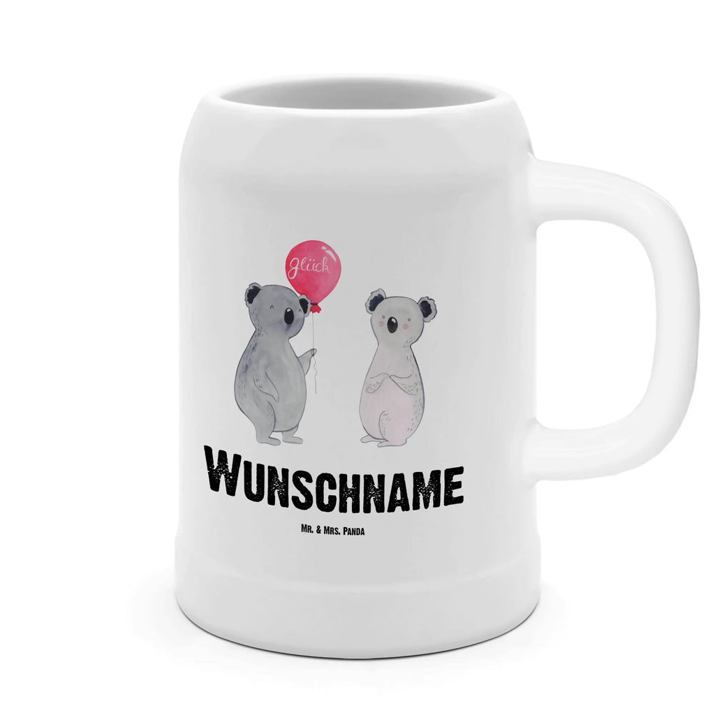 Personalisierter Bierkrug Koala Luftballon Bierkrug mit Namen, Bierkrug personalisieren, Bierglas mit Namen, Personalisierung, Bedrucken, Koala, Koalabär, Luftballon, Party, Geburtstag, Geschenk