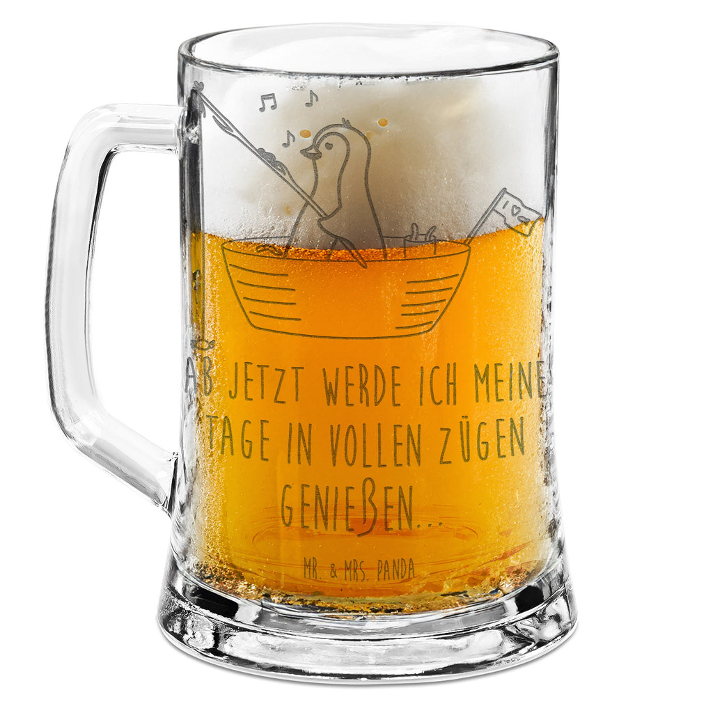 Gravur Bierkrug Pinguin Angelboot Bierkrug, Bier Krug, Bierkrug Glas, Vatertag, Pinguin, Pinguine, Angeln, Boot, Angelboot, Lebenslust, Leben, genießen, Motivation, Neustart, Neuanfang, Trennung, Scheidung, Geschenkidee Liebeskummer