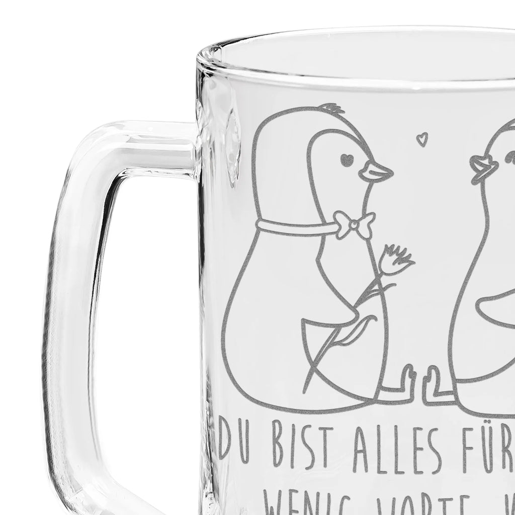 Gravur Bierkrug Pinguin Pärchen Bierkrug, Bier Krug, Bierkrug Glas, Vatertag, Pinguin, Pinguine, Liebe, Liebespaar, Liebesbeweis, Liebesgeschenk, Verlobung, Jahrestag, Hochzeitstag, Hochzeit, Hochzeitsgeschenk, große Liebe, Traumpaar