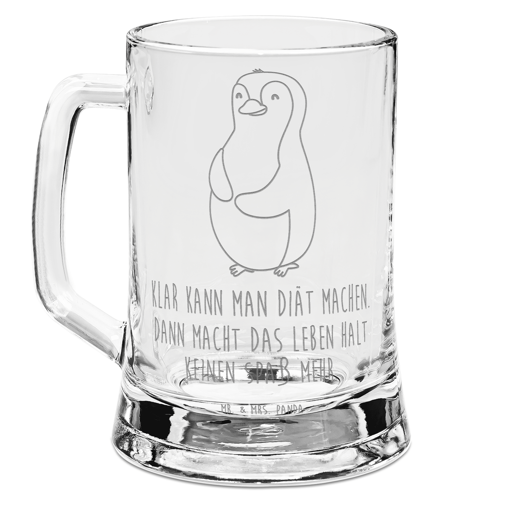 Gravur Bierkrug Pinguin Diät Bierkrug, Bier Krug, Bierkrug Glas, Vatertag, Pinguin, Pinguine, Diät, Abnehmen, Abspecken, Gewicht, Motivation, Selbstliebe, Körperliebe, Selbstrespekt