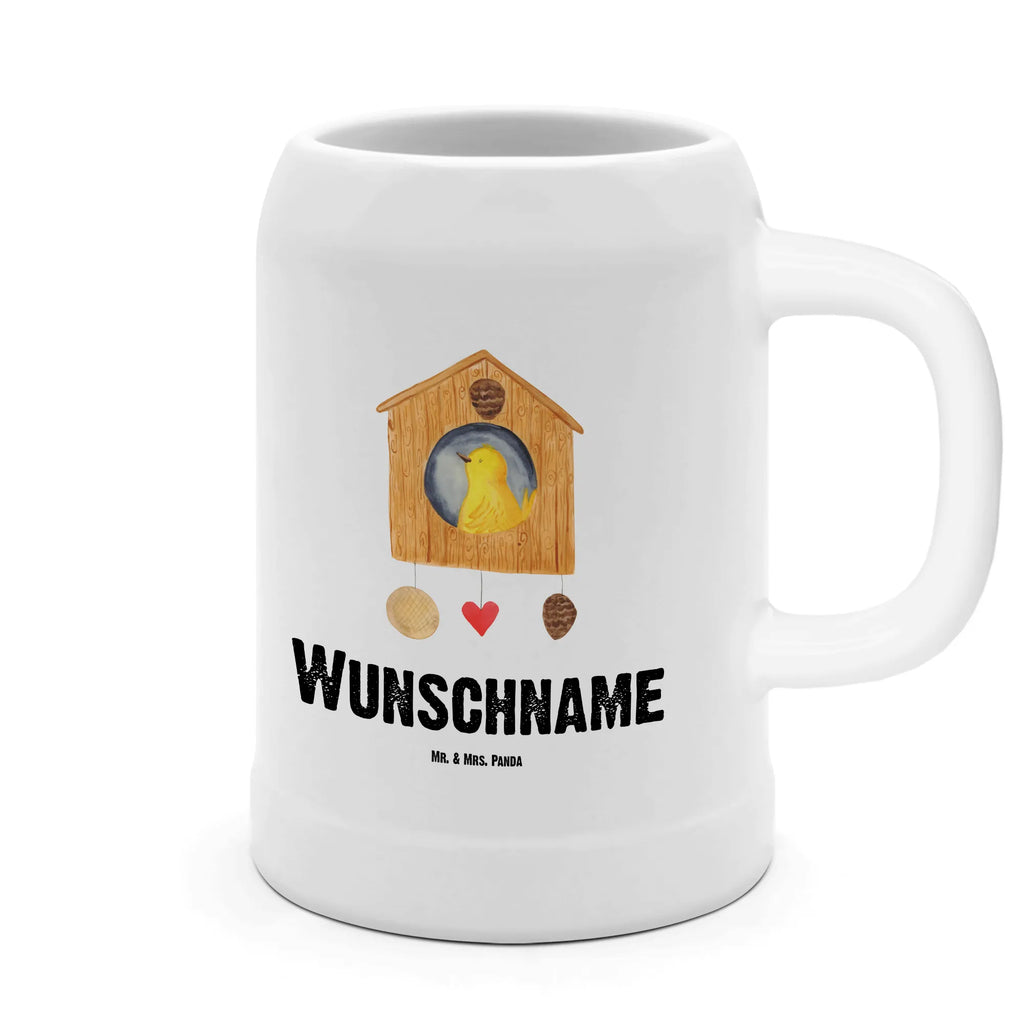 Personalisierter Bierkrug Vogelhaus Home Bierkrug mit Namen, Bierkrug personalisieren, Bierglas mit Namen, Personalisierung, Bedrucken, Tiermotive, Gute Laune, lustige Sprüche, Tiere, Vogelhaus, Vogel, Home sweet Home, Einzug, Umzug, Geschenk, Einzugsgeschenk, Hausbau, Haus