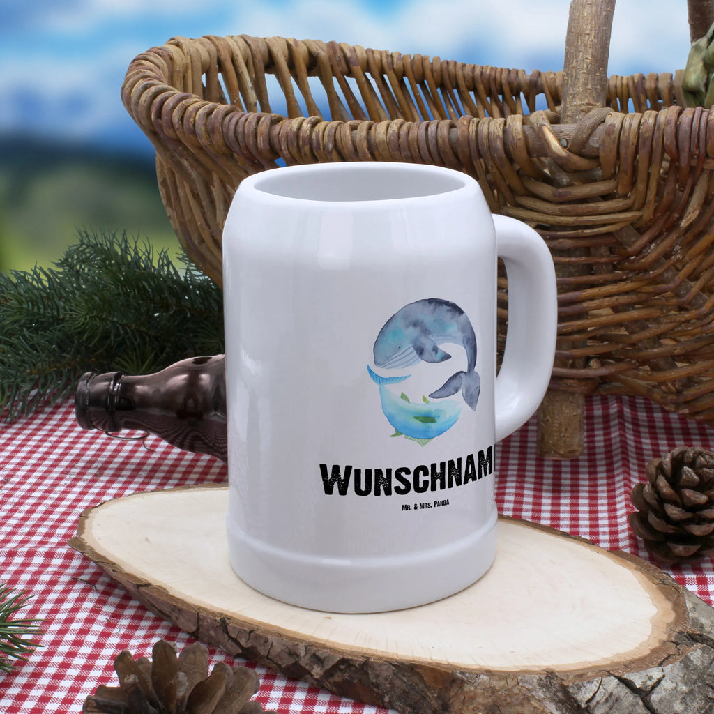 Personalisierter Bierkrug Walfisch Thunfisch Bierkrug mit Namen, Bierkrug personalisieren, Bierglas mit Namen, Personalisierung, Bedrucken, Tiermotive, Gute Laune, lustige Sprüche, Tiere, Wal, Wahl, Tunfisch, Wortwitz lustig, Spruch lustig, Flachwitz, Witz, Spruch des Tages, Flachwitz Geschenk