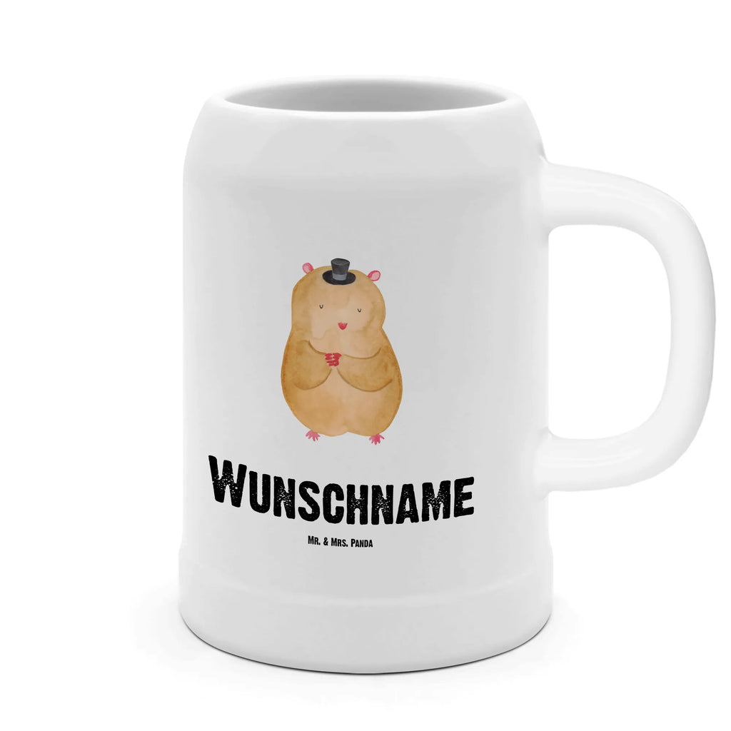 Personalisierter Bierkrug Hamster Hut Bierkrug mit Namen, Bierkrug personalisieren, Bierglas mit Namen, Personalisierung, Bedrucken, Tiermotive, Gute Laune, lustige Sprüche, Tiere, Hamster, Hut, Magier, Zylinder, Zwerghamster, Zauberer