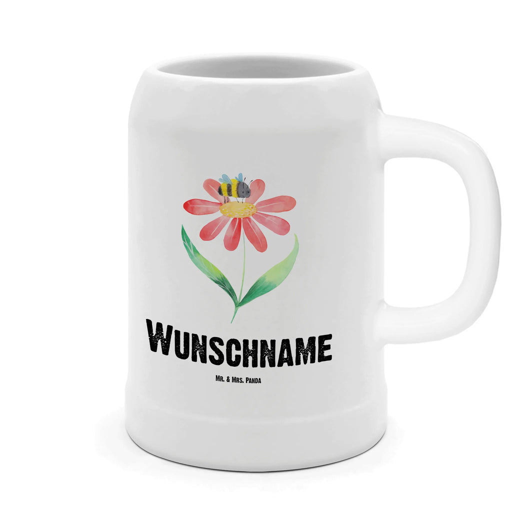 Personalisierter Bierkrug Hummel Blume Bierkrug mit Namen, Bierkrug personalisieren, Bierglas mit Namen, Personalisierung, Bedrucken, Tiermotive, Gute Laune, lustige Sprüche, Tiere, Hummel, Blume, Wespe, Flauschig, Natur, Feld, Hummeln, Biene