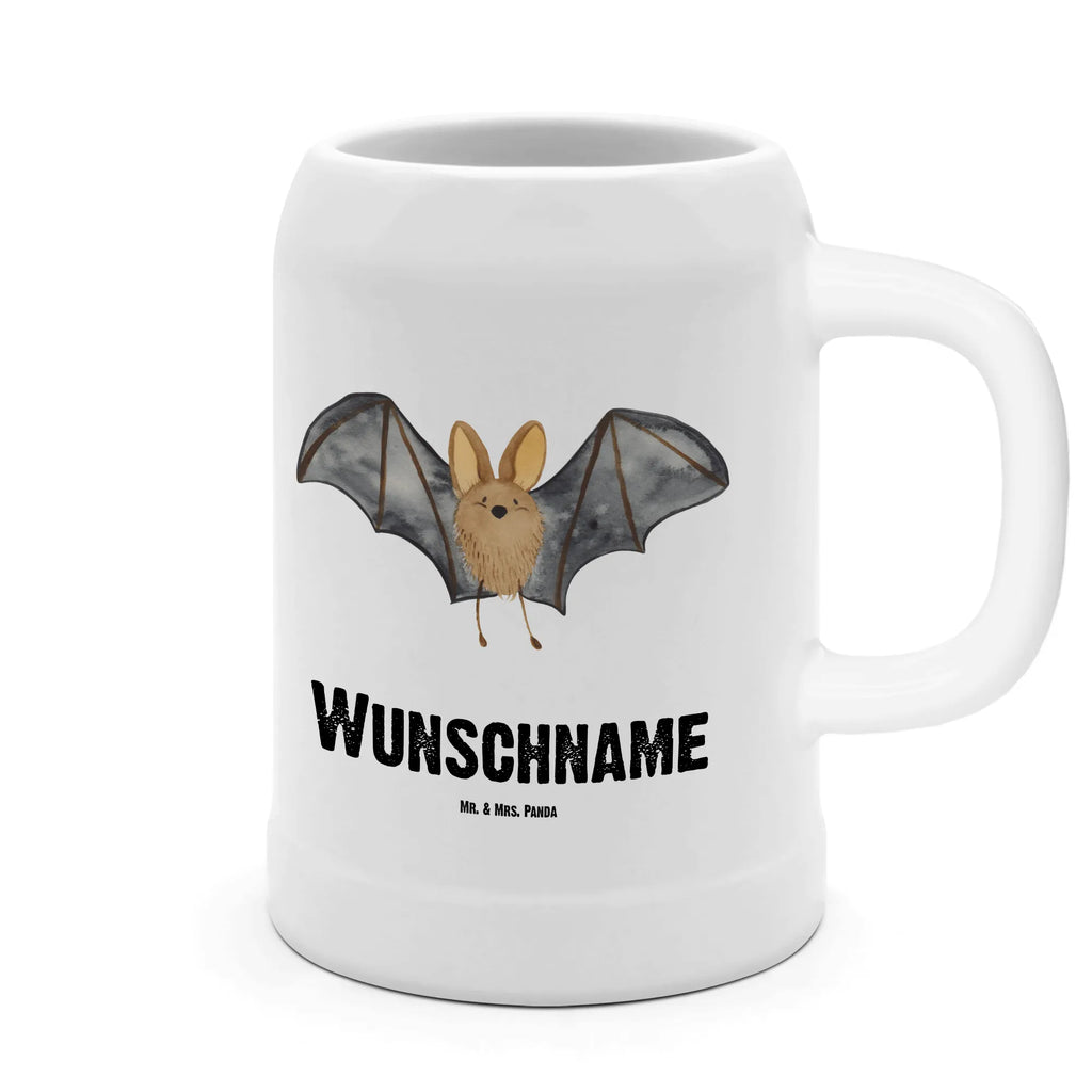 Personalisierter Bierkrug Fledermaus Flügel Bierkrug mit Namen, Bierkrug personalisieren, Bierglas mit Namen, Personalisierung, Bedrucken, Tiermotive, Gute Laune, lustige Sprüche, Tiere