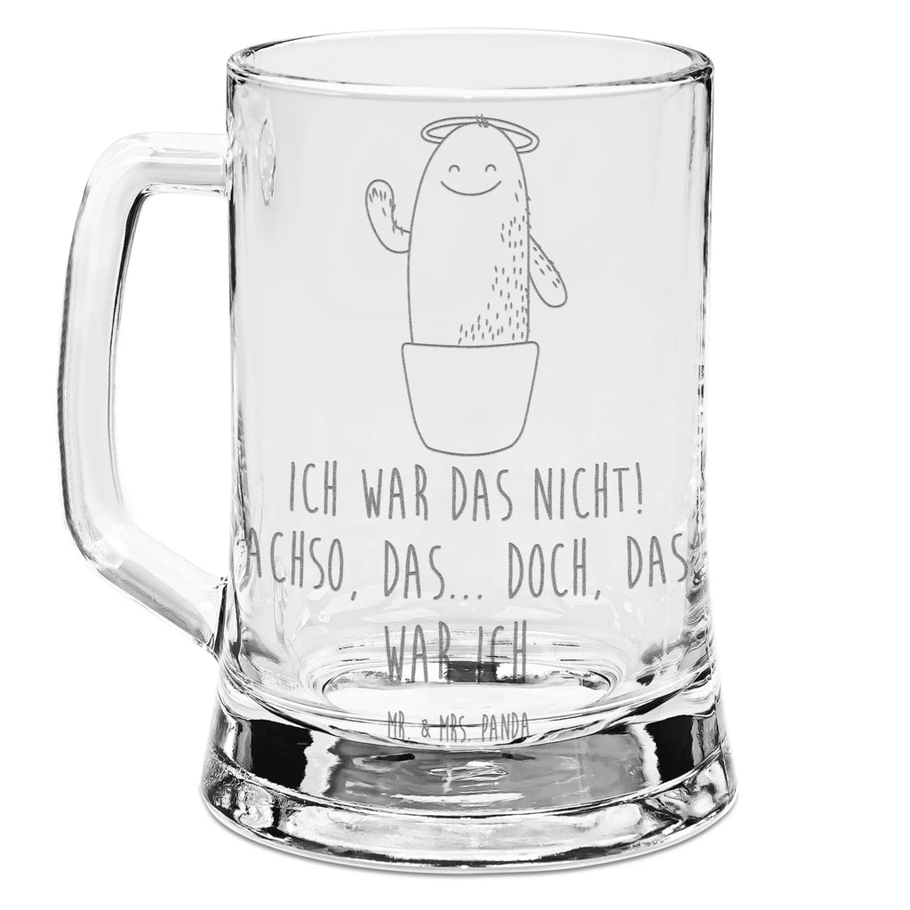 Gravur Bierkrug Kaktus Heilig Bierkrug, Bier Krug, Bierkrug Glas, Vatertag, Kaktus, Kakteen, frech, lustig, Kind, Eltern, Familie, Bruder, Schwester, Schwestern, Freundin, Heiligenschein