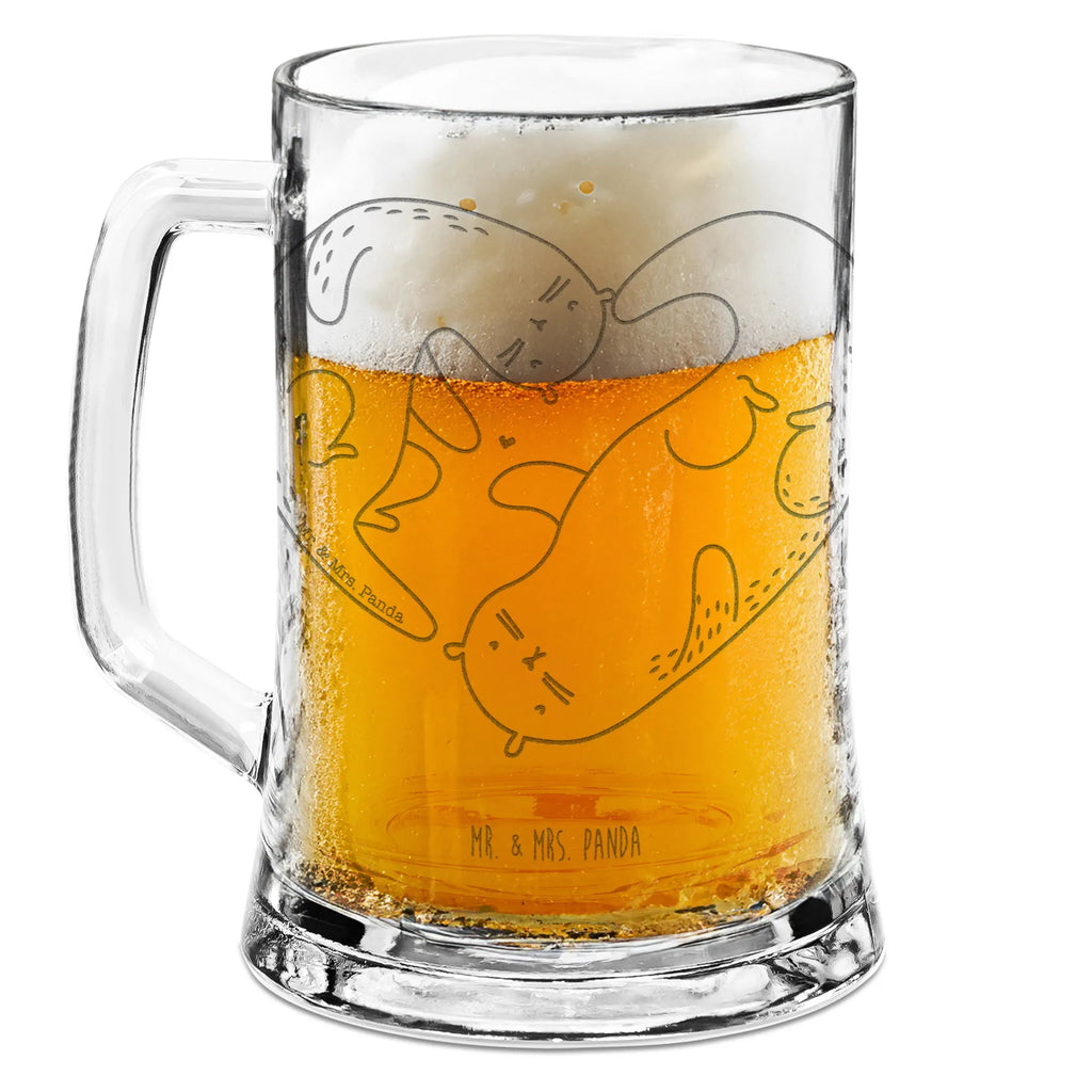 Gravur Bierkrug Otter Herz Bierkrug, Bier Krug, Bierkrug Glas, Vatertag, Otter, Fischotter, Seeotter, Liebe, Herz, Liebesbeweis, Liebesgeschenk, Bessere Hälfte, Love you, Jahrestag, Hochzeitstag, Verlobung, gemeinsames Leben