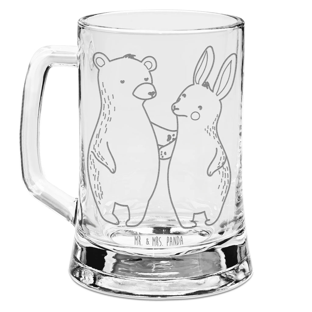 Gravur Bierkrug Bär und Hase Umarmen Bierkrug, Bier Krug, Bierkrug Glas, Vatertag, Liebe, Partner, Freund, Freundin, Ehemann, Ehefrau, Heiraten, Verlobung, Heiratsantrag, Liebesgeschenk, Jahrestag, Hocheitstag, Freunde, bester Freund, Hase, Bär, Bärchen, best friends