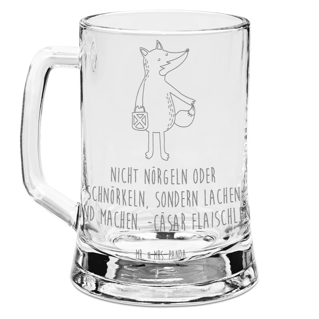 Gravur Bierkrug Fuchs Laterne Bierkrug, Bier Krug, Bierkrug Glas, Vatertag, Fuchs, Füchse, Spruch trösten, Liebeskummer Spruch, Laterne, Sankt Martin, Laternenumzug, Aufmuntern, Cäsar Otto Hugo Flaischlen