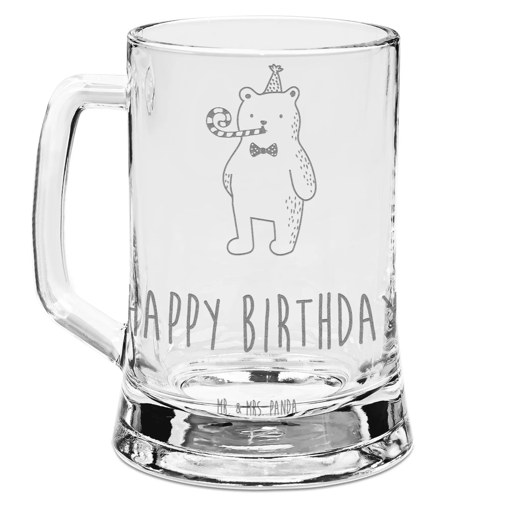 Gravur Bierkrug Bär Geburtstag Bierkrug, Bier Krug, Bierkrug Glas, Vatertag, Bär, Teddy, Teddybär, Happy Birthday, Alles Gute, Glückwunsch, Geburtstag