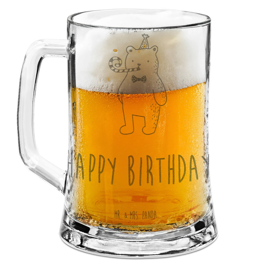 Gravur Bierkrug Bär Geburtstag Bierkrug, Bier Krug, Bierkrug Glas, Vatertag, Bär, Teddy, Teddybär, Happy Birthday, Alles Gute, Glückwunsch, Geburtstag