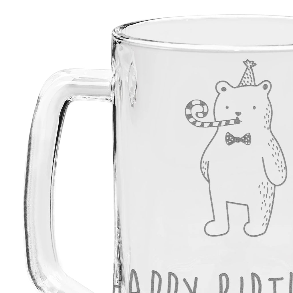 Gravur Bierkrug Bär Geburtstag Bierkrug, Bier Krug, Bierkrug Glas, Vatertag, Bär, Teddy, Teddybär, Happy Birthday, Alles Gute, Glückwunsch, Geburtstag