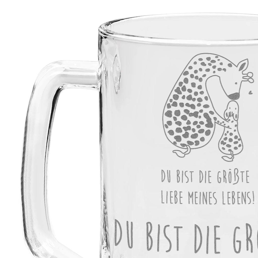 Gravur Bierkrug Giraffe Kind Bierkrug, Bier Krug, Bierkrug Glas, Vatertag, Afrika, Wildtiere, Giraffe, Kind, Mutter, Mama, Tochter, Sohn, Lieblingsmensch