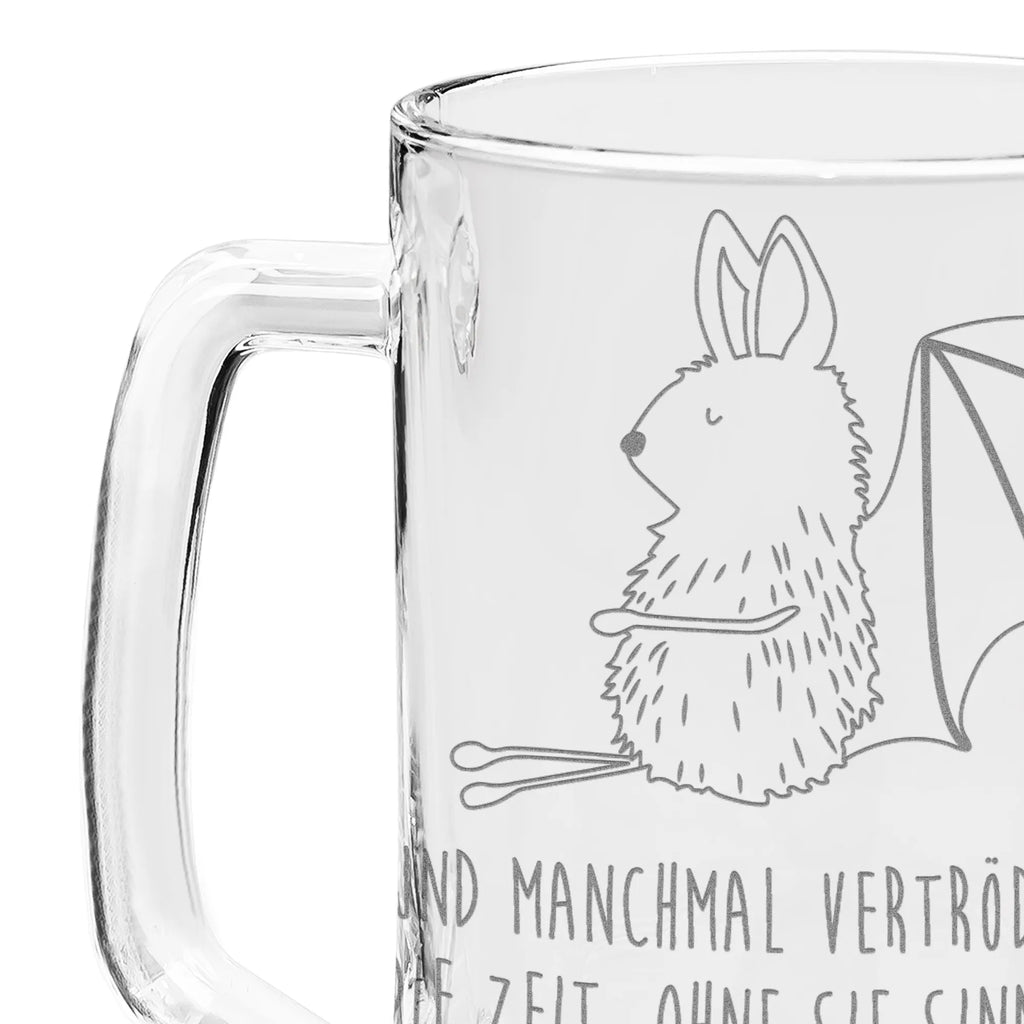 Gravur Bierkrug Fledermaus Sitzen Bierkrug, Bier Krug, Bierkrug Glas, Vatertag, Tiermotive, Gute Laune, lustige Sprüche, Tiere, Fledermaus, Fledermäuse, Motivation, entspannen