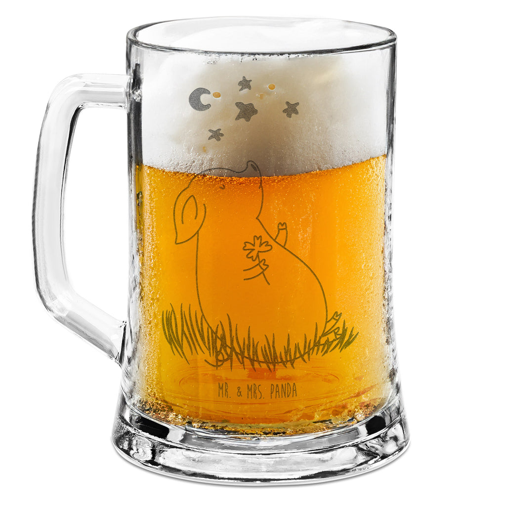 Gravur Bierkrug Schwein Glück Bierkrug, Bier Krug, Bierkrug Glas, Vatertag, Tiermotive, Gute Laune, lustige Sprüche, Tiere, Glücksschwein. Glück, Schwein, Schweinchen, Sterne, Sernchen, Ziele, Träume, Motivation, Glücksbringer